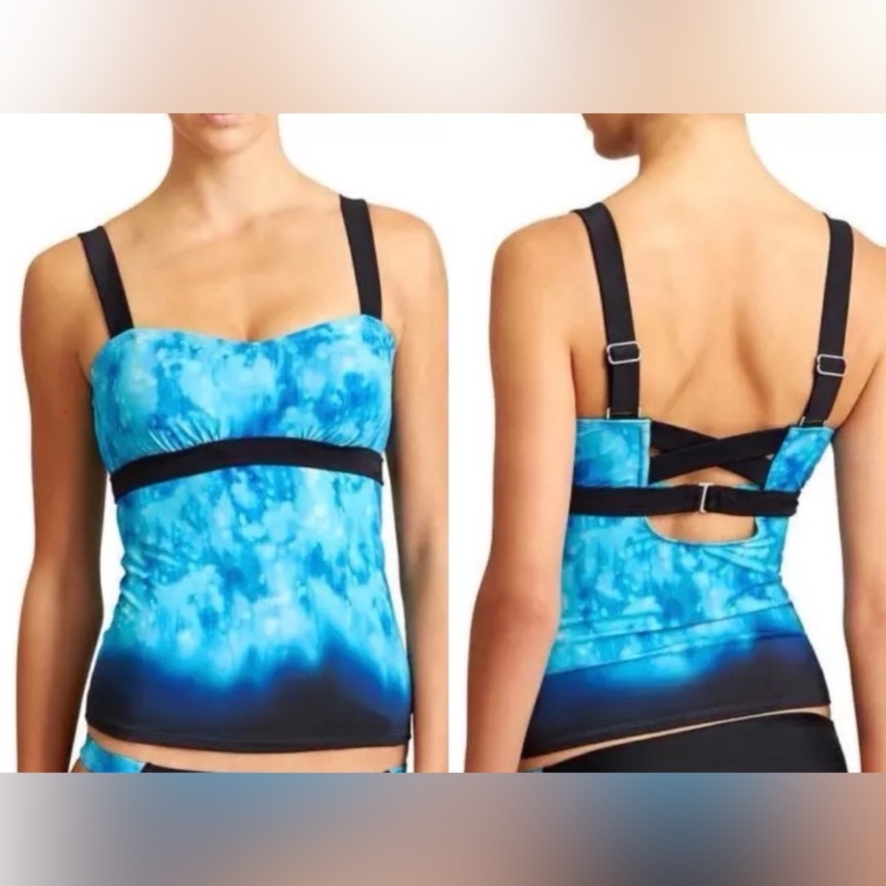 Athleta Women’s Tankini Strappy Criss Cross Back Size 40 B/C Beach Summer